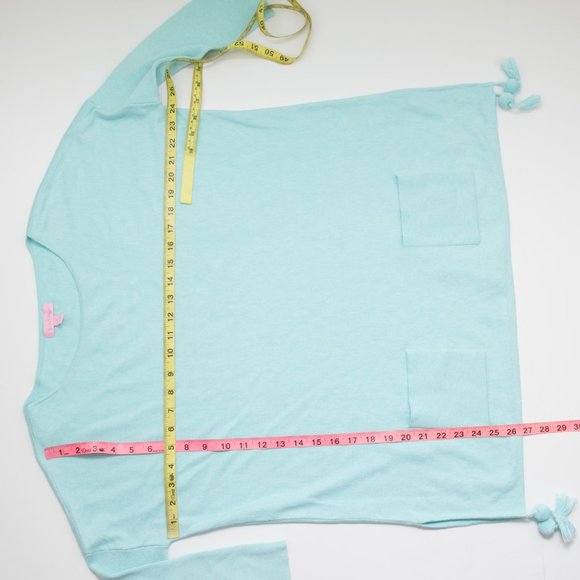 Lilly Pulitzer Elba Sweater Preppy Pom Poms Light Lilac Verbena Blue Size XS - Picture 6 of 7